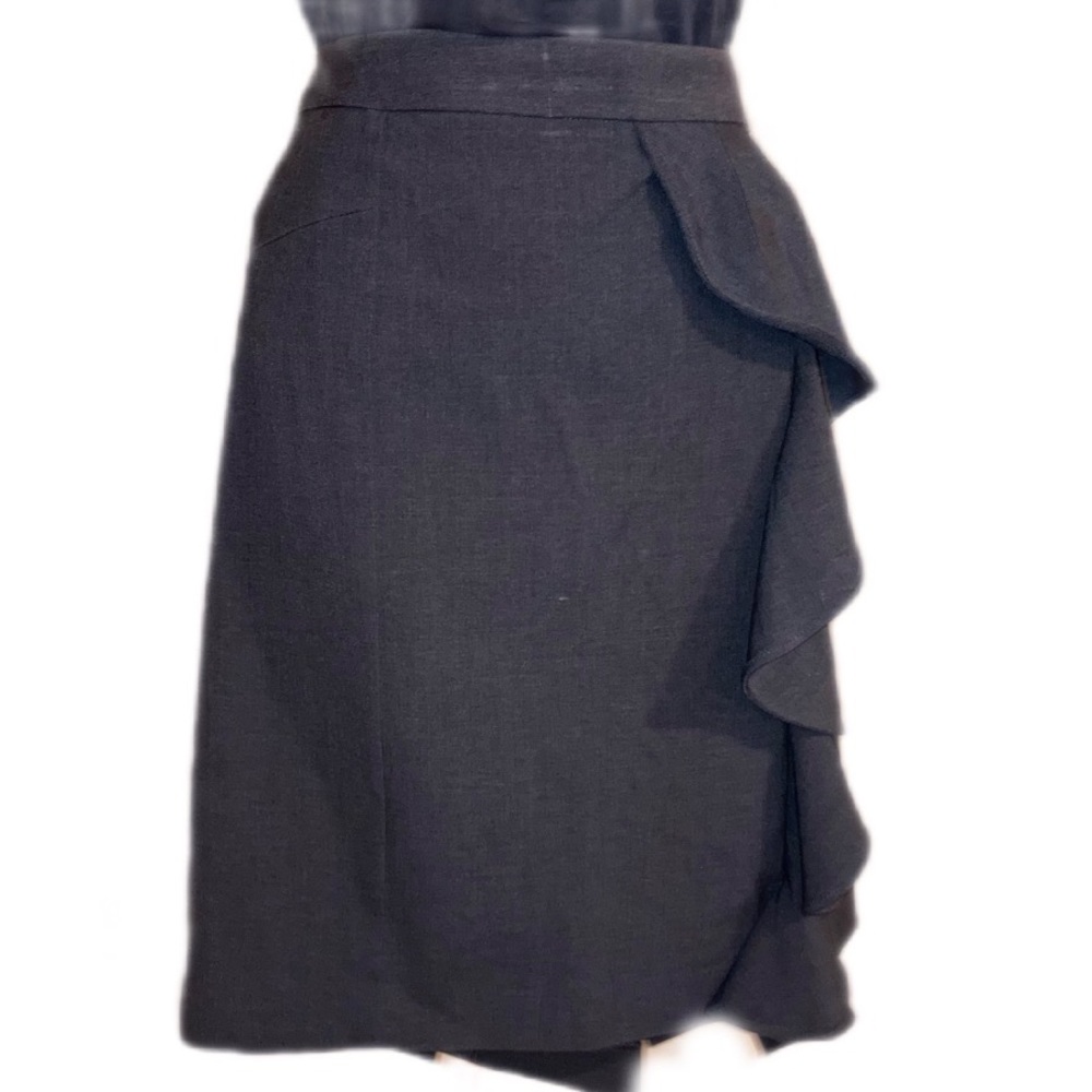 Adrienne Vitadini black ruffled skirt, sz 12